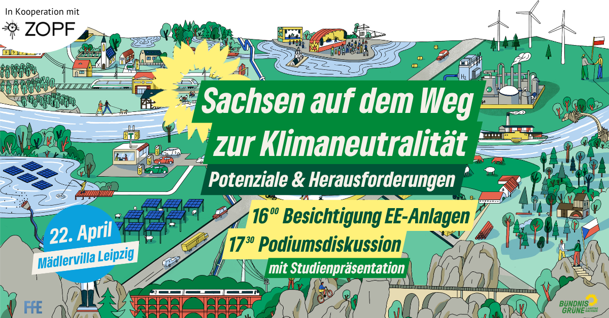 Veranstaltungsgrafik "Sachsen auf dem Weg zur Klimaneutralität"