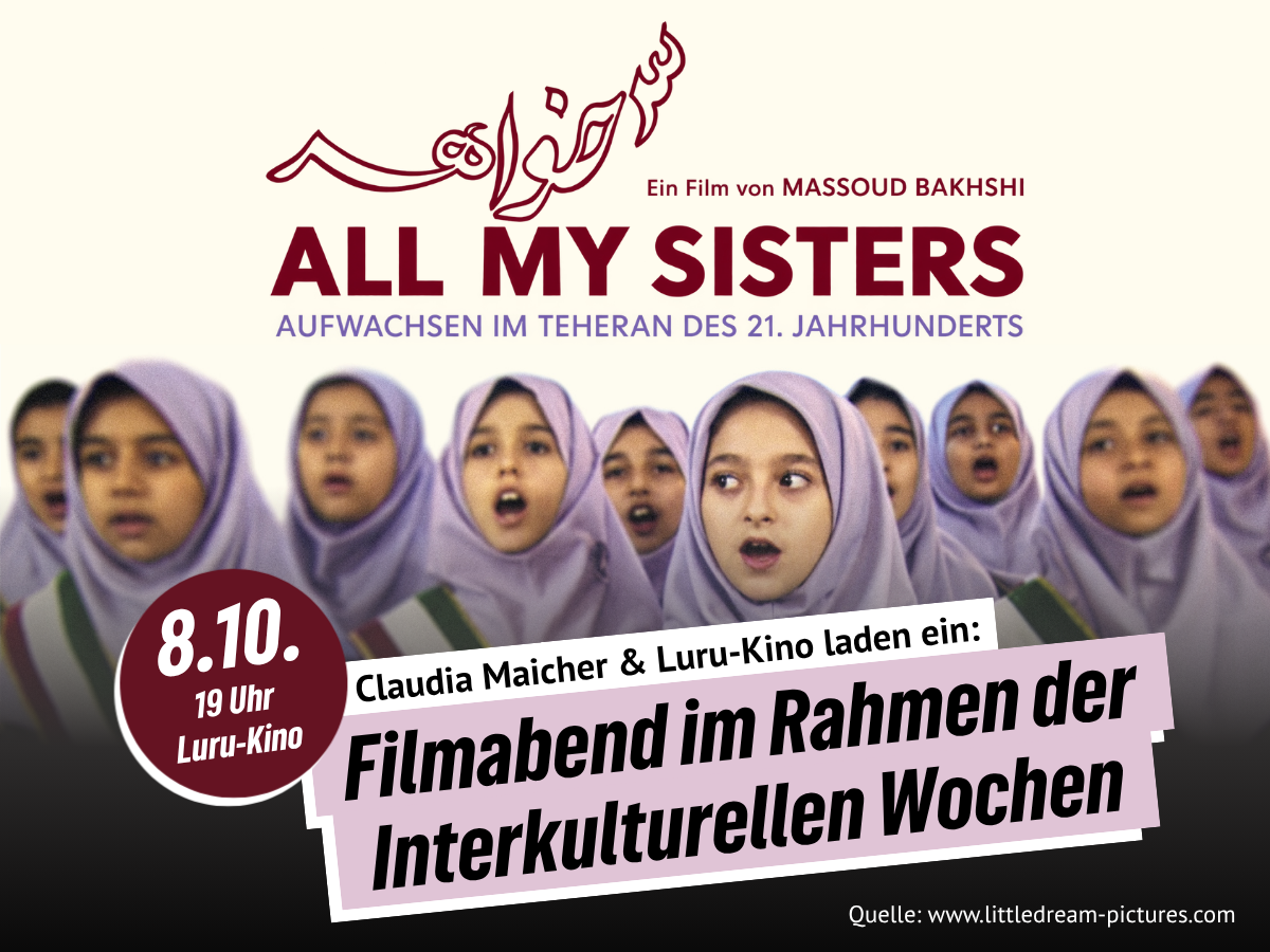 All My Sisters, ein Film von Massoud Bakshi, Auwachen im Teheran des 21. Jahrhunderts Filmabend im Rahmen der Interkulturellen Wochen Foto: Mädchen mit lila Kopftuch